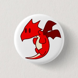 Rotes Drache-Zeichen Button