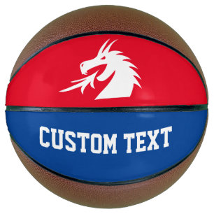 Rotes Drachen-Logo personalisierter Basketball in