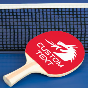 Rotes Drachen-Logo Ping-Pong-Schläger für Tischten Tischtennis Schläger