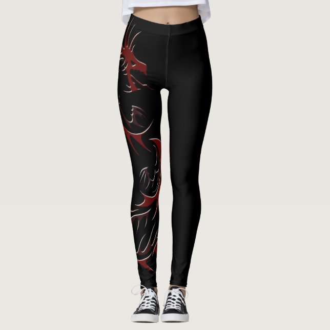 ROTES DRAGONJAHR LEGGINGS (Vorderseite)