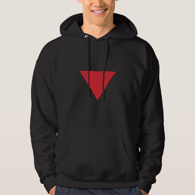 Rotes Dreieck Hoodie (Vorderseite)