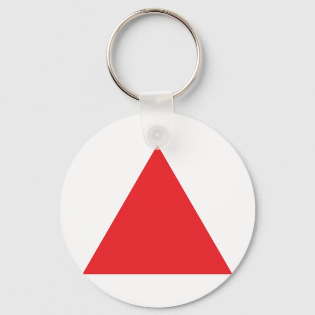 rotes Dreieck Schlüsselanhänger (Vorderseite)