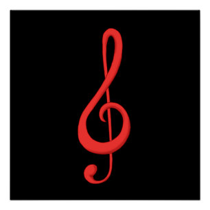 Rotes, dreieckiges Klappmusikbild. Poster
