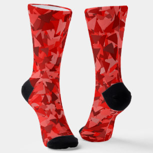 Rotes Dreieckmuster Socken
