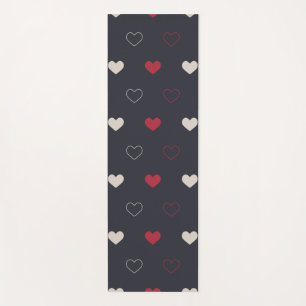 Rotes & dunkles Herz Nahtloses Muster Cute Minimal Yogamatte