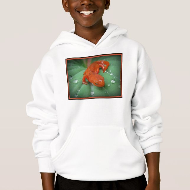 Rotes Eft/Newt Hoodie (Vorderseite)