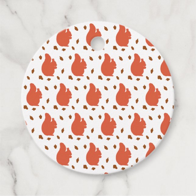 Rotes Eichhörnchen Geschenkanhänger (Vorderseite)