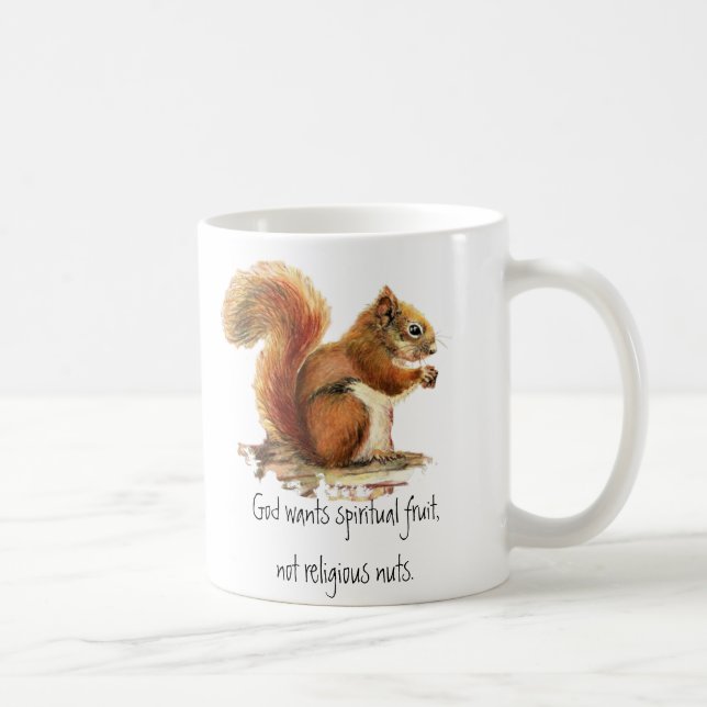 Rotes Eichhörnchen, lustiges Zitat Tasse (Rechts)