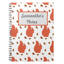 Rotes Eichhörnchen Personalisiert Notizblock