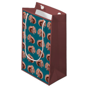 Rotes Eichhörnchen-Raserei-Geschenk-Tasche Kleine Geschenktüte