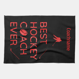 Rotes Eis - Bestes Hockeytrainer Geschirrtuch