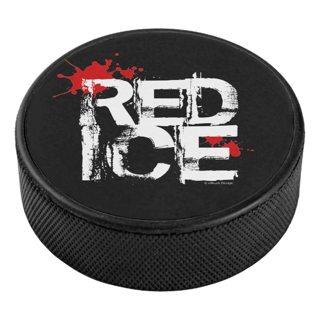 Rotes Eis Eishockey Puck (3/4)