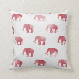 Rotes Elefant-Wurfs-Kissen (Großdruck) Kissen