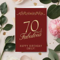Rotes Elegant 70 und fabelhaftes Ornament 70. Gebu