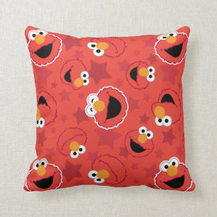 Rotes Elmo-Gesichter-Muster Kissen