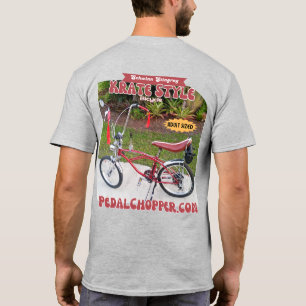 Rotes Erwachsenengröße-Krate-Stil-Fahrrad T-Shirt
