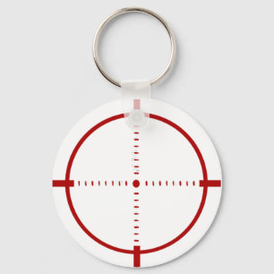 Rotes Fadenkreuz-Ziel-Button Schlüsselanhänger