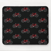 Rotes Fahrrad auf schwarz