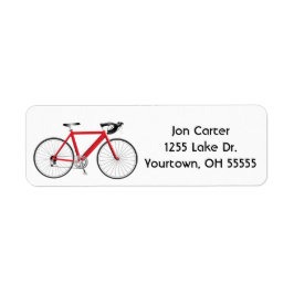 Rotes Fahrrad auf Weiß