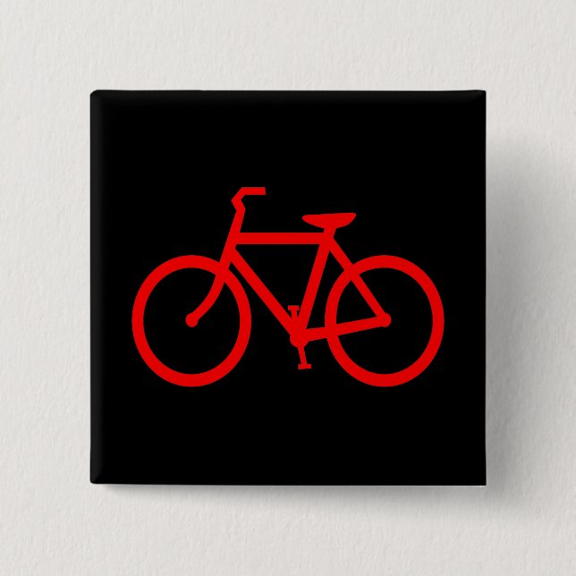 Rotes Fahrrad Button (Vorderseite)