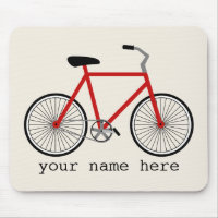 Rotes Fahrrad Mousepad