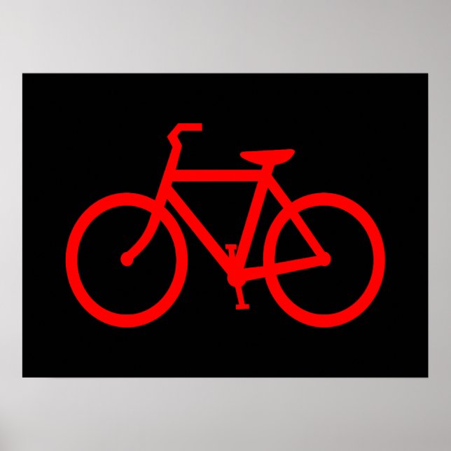 Rotes Fahrrad Poster (Vorne)
