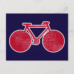 Rotes Fahrrad Postkarte