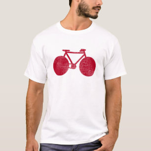 Rotes Fahrrad T-Shirt