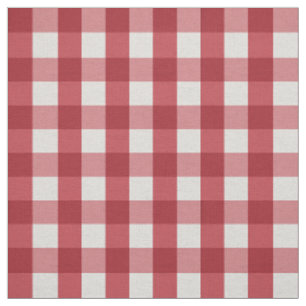 Rotes Farmhaus-Gingham-Karo-Karo-Muster Stoff