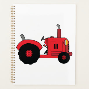 Rotes Farmtraktor-Fahrzeug Planer