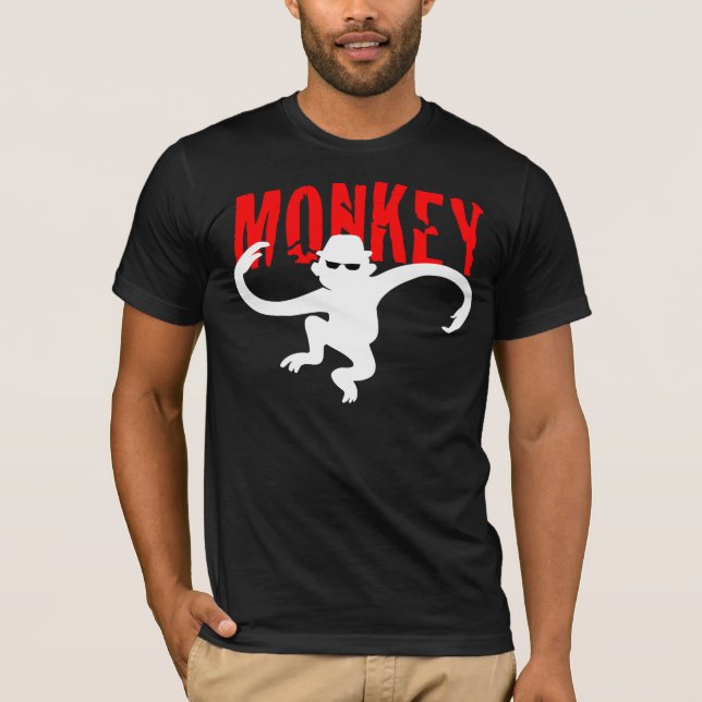 Rotes Fass Affen T-Shirt (Vorderseite)