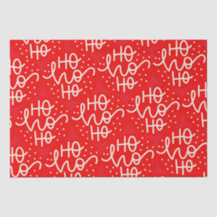 Rotes Festliches Ho Ho Ho Weihnachts-Verpackungspa Seidenpapier