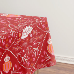 Rotes festliches süßes Weihnachten Tischdecke