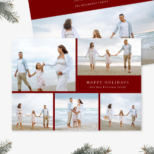 Rotes Festliches Weihnachten Elegantes Farbige Fün