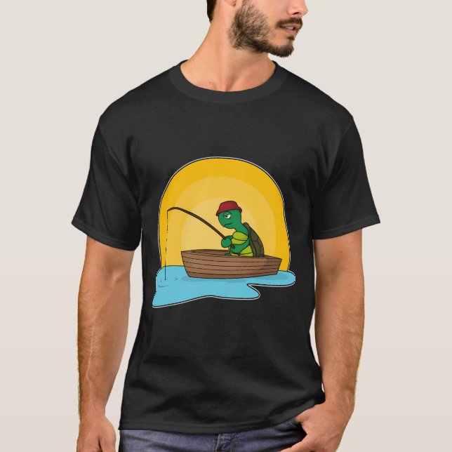 Rotes Fischerboot T-Shirt (Vorderseite)