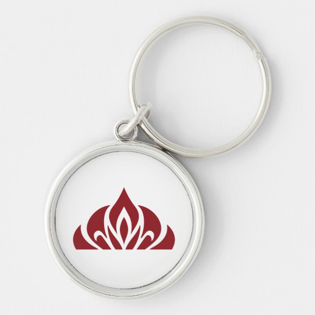rotes Flammenlogo am Schlüsselanhänger (Vorne)