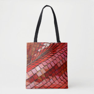 Rotes Fliesenbild Tasche