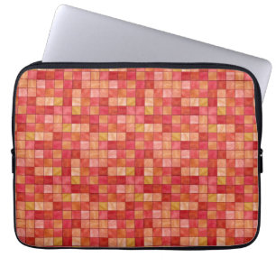Rotes Fliesenmuster 13" Laptop-Hülse Laptopschutzhülle
