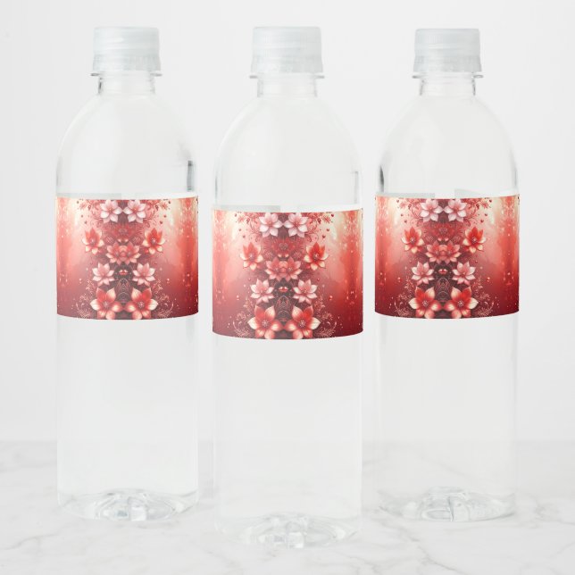 Rotes Florales Festlich (Flaschen)