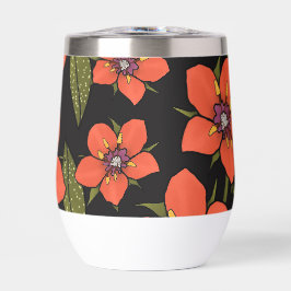 Rotes florales Wasserfarbenmuster