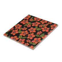 Rotes florales Wasserfarbenmuster