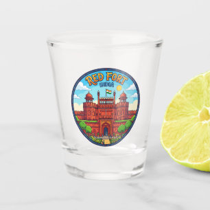 Rotes Fort Indien Schnapsglas