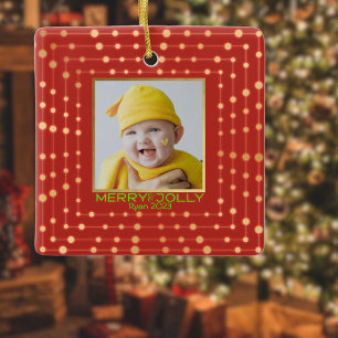 Rotes Foto Moderne Freude Keramikornament