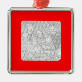 Rotes Foto Ornament Aus Metall