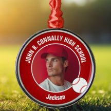 Rotes Foto von Baseballspielern der High School zu