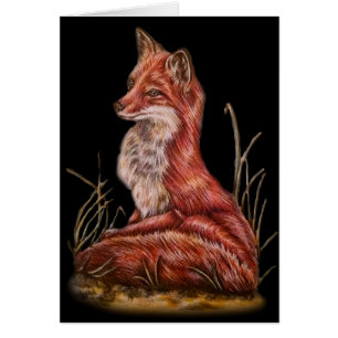 Rotes Fox-Tierkunst-Zeichnen