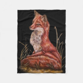 Rotes Fox-Tierkunst-Zeichnen, was der Fuchs? Fleecedecke