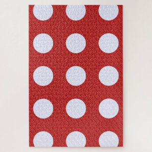 Rotes Fraktal - Polka Dots im Weißen Fraktal