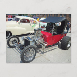 Rotes Frisierte Auto, 1 Postkarte