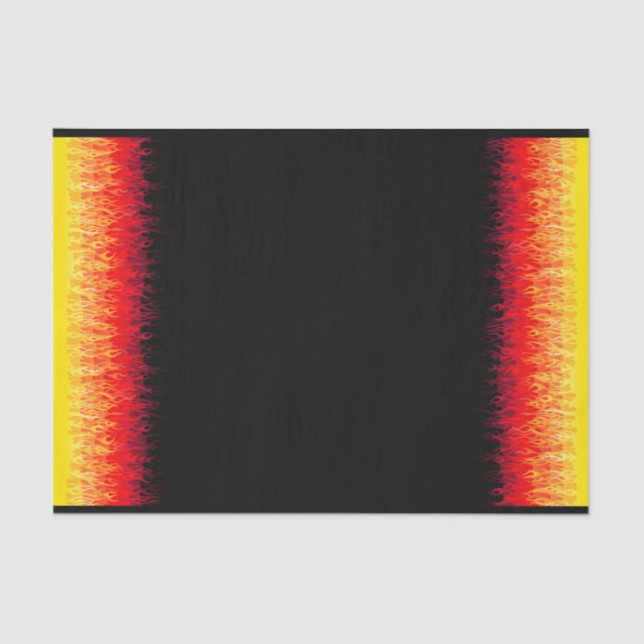 Rotes Frisierte Auto Flammen Seidenpapier (Vorderseite)